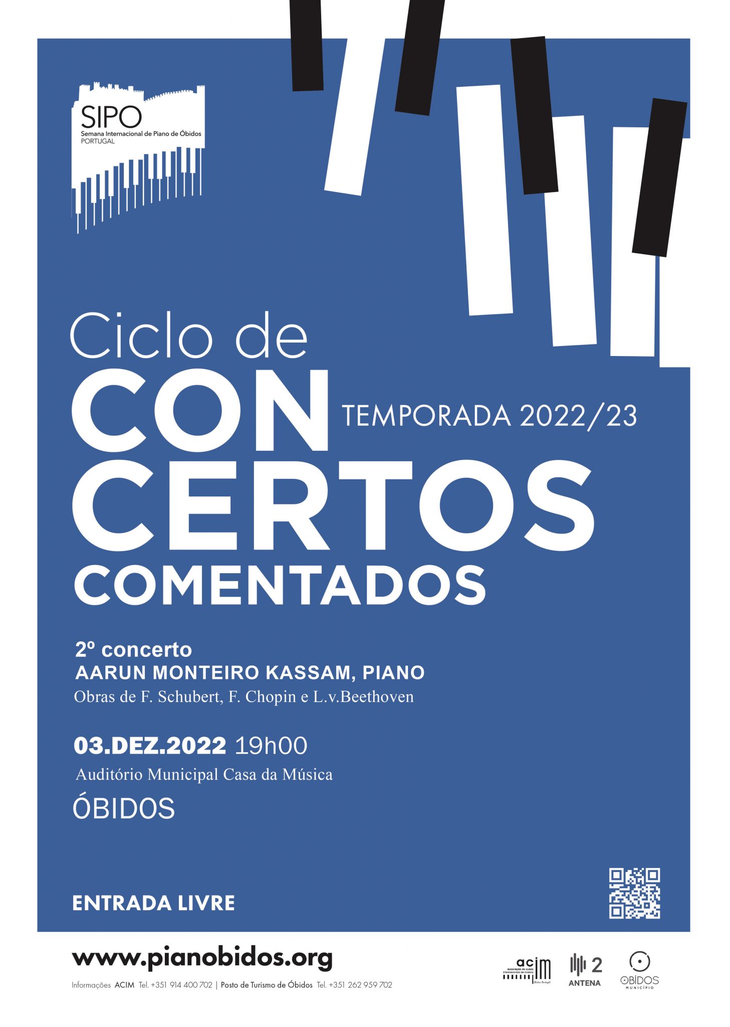 Ciclo de concertos comentados prossegue a 3 de dezembro em Óbidos
