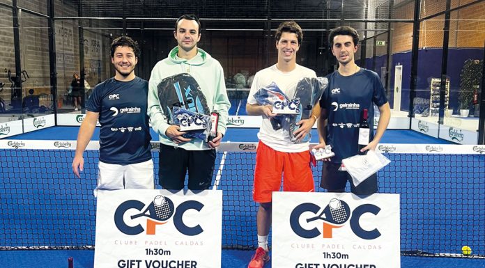 Torneio solidário de padel atrai mais de uma centena