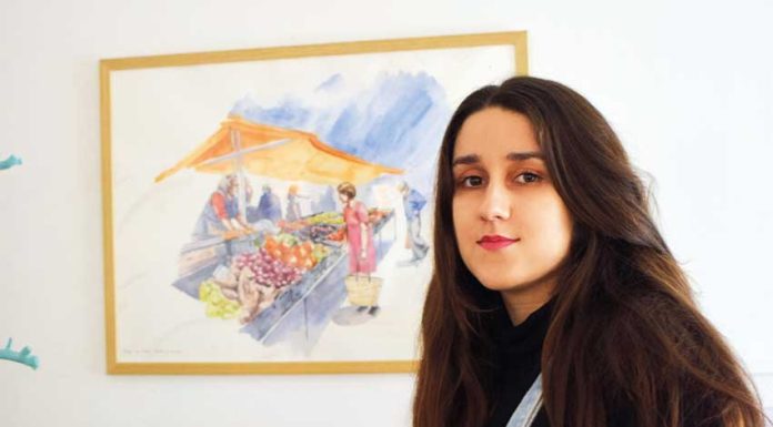 Aguarelas das Caldas e de Óbidos na Praça