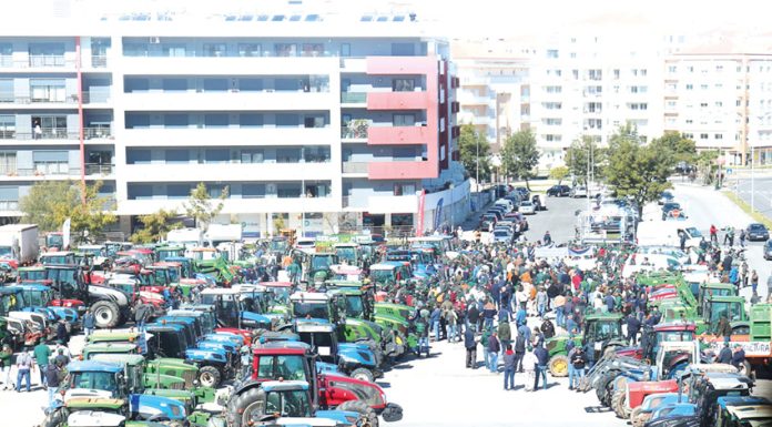 Manifestação dos agricultores parou as Caldas com tratores