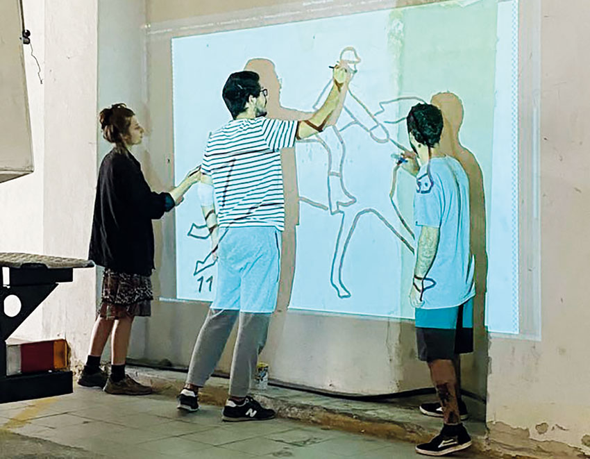 Alunos da ESAD fizeram obras de arte na garagem do Montepio