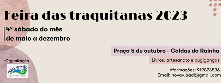 Caldas da Rainha: Feira das Traquitanas tem a sua primeira edição este sábado