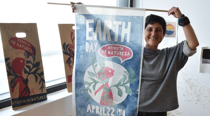 Uma artista plástica que se dedica à luta pela defesa do Ambiente