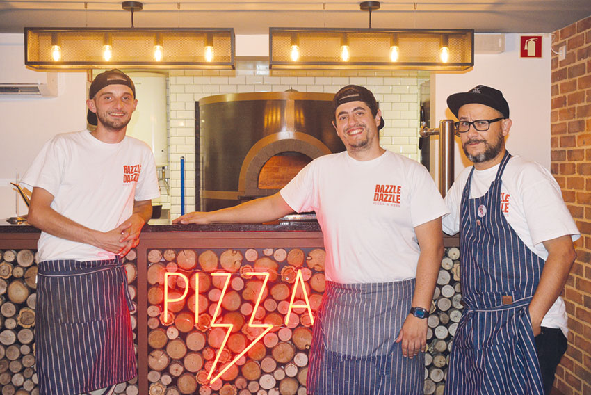 Razzle Dazzle casa a pizza napolitana com a cozinha portuguesa