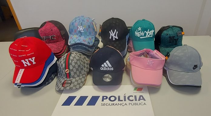 PSP apreendeu nas Caldas da Rainha 71 bonés contrafeitos