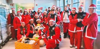 Pais Natais Motards visitaram o hospital