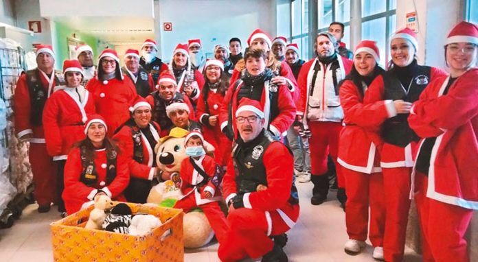 Pais Natais Motards visitaram o hospital