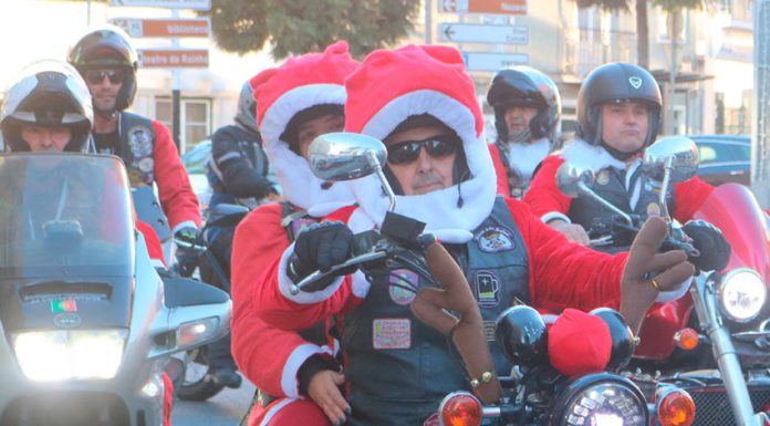 O Pai Natal anda pela cidade das Caldas…