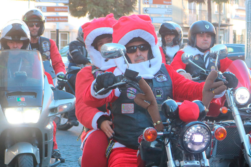 O Pai Natal anda pela cidade das Caldas…