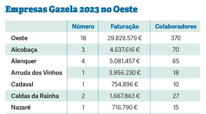 Oeste tem 18 empresas Gazela
