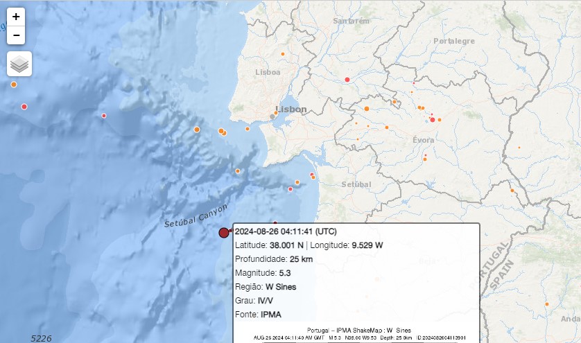 Sismo foi sentido na região mas sem razão para alarme