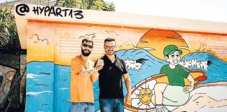 Carlos Cordeiro criou obra de arte urbana em Ferrel