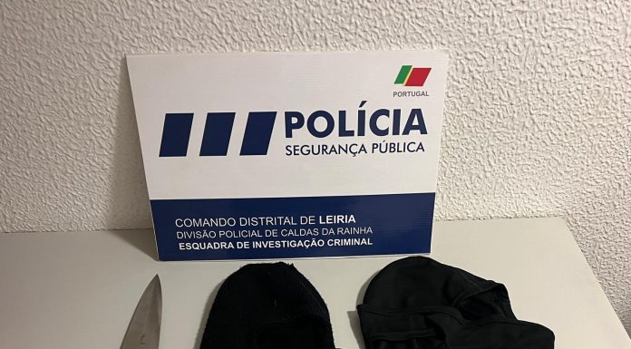 Encapuzado detido com punhal nas Caldas da Rainha