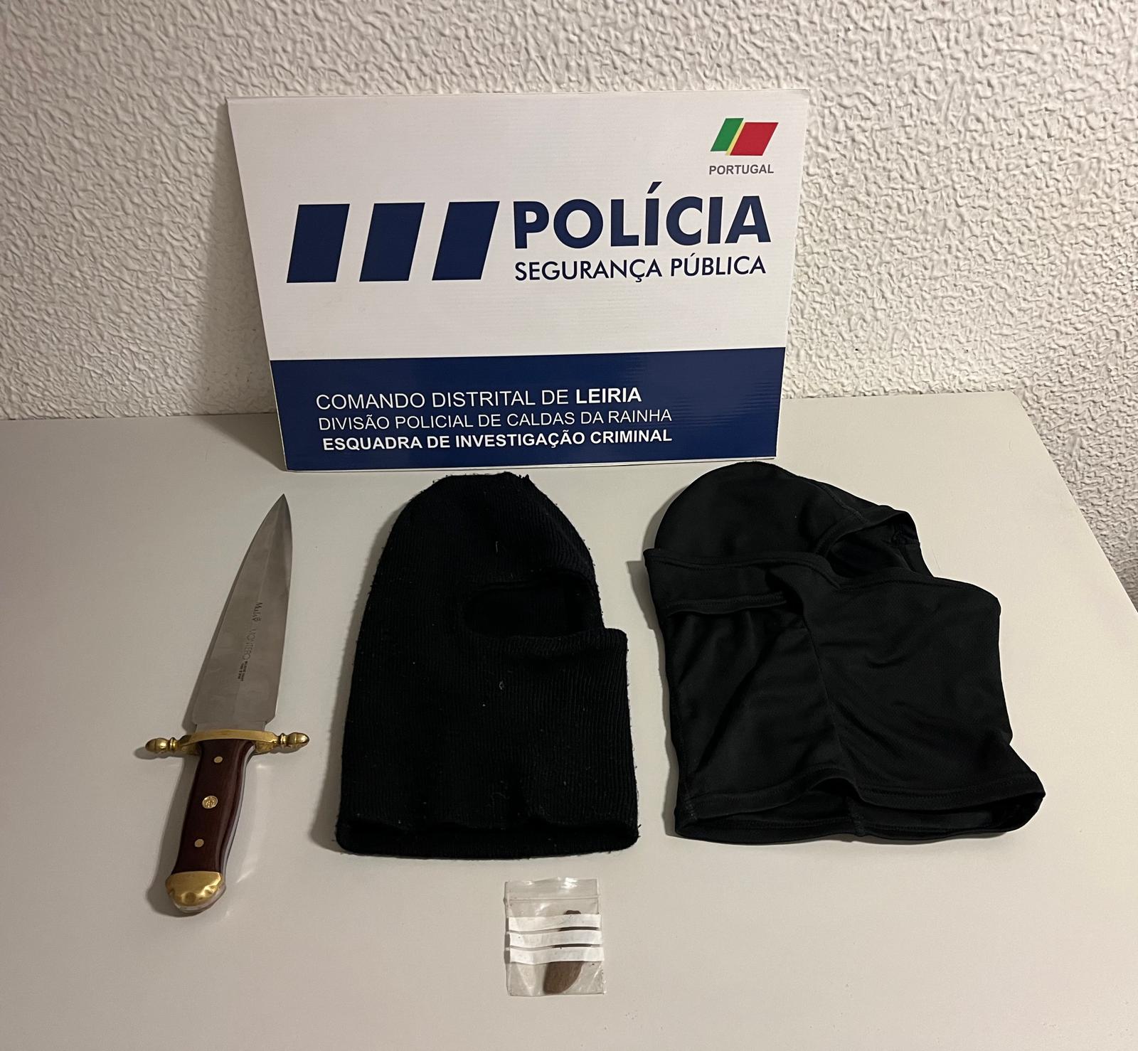 Encapuzado detido com punhal nas Caldas da Rainha