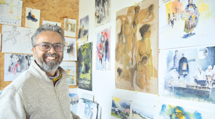 Rahul Onkon percorre mundo com as aguarelas