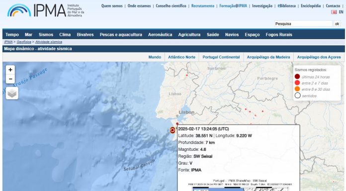 Sismo com epicentro no Seixal também foi sentido no Oeste