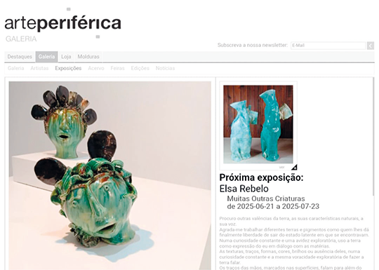 Exposição – Criaturas de Elsa Rebelo na galeria Arte Periférica no CCB