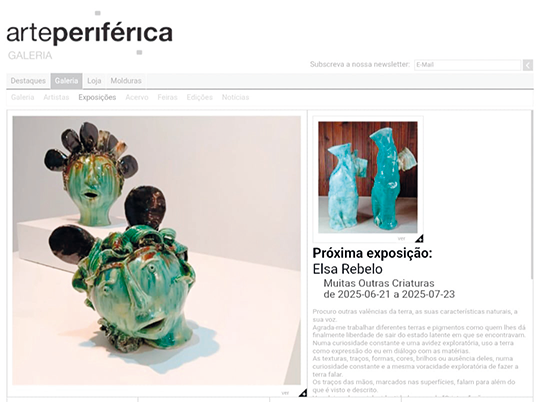 Exposição – Criaturas de Elsa Rebelo na galeria Arte Periférica no CCB