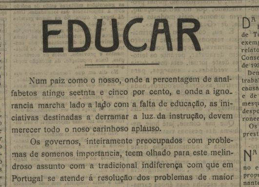 Primeiro dia de aulas nas escolas das Caldas da Rainha há um século