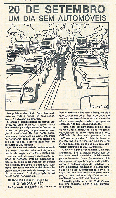 Dias sem carros – iniciativa ingénua ou estruturante?