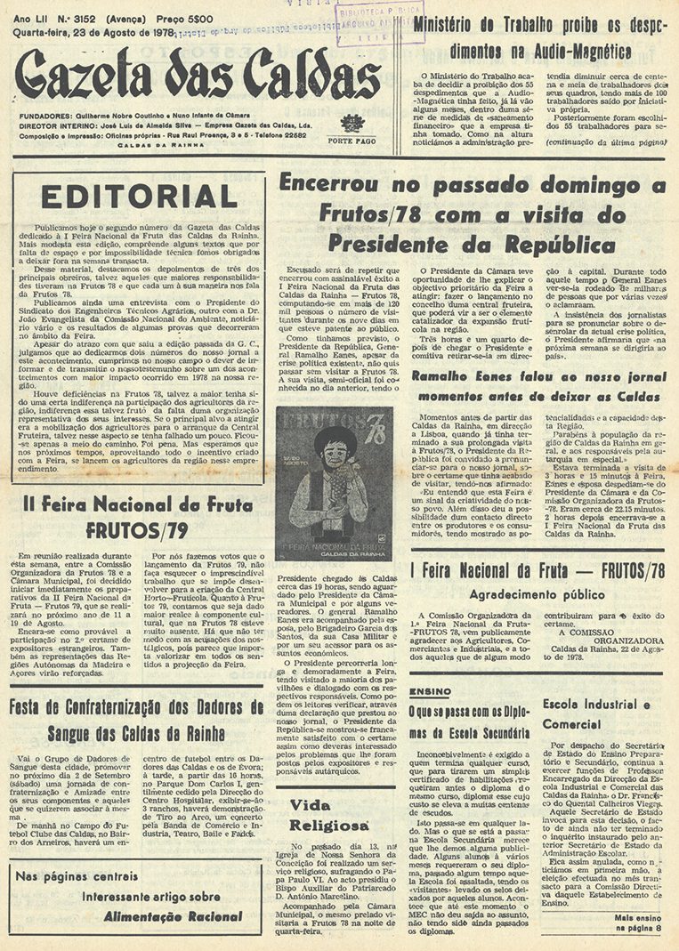 FRUTOS 78 – FRUTOS 25 – Meio século passado