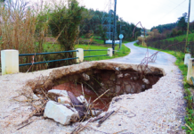 Rasto de destruição nas várias freguesias do concelho das Caldas