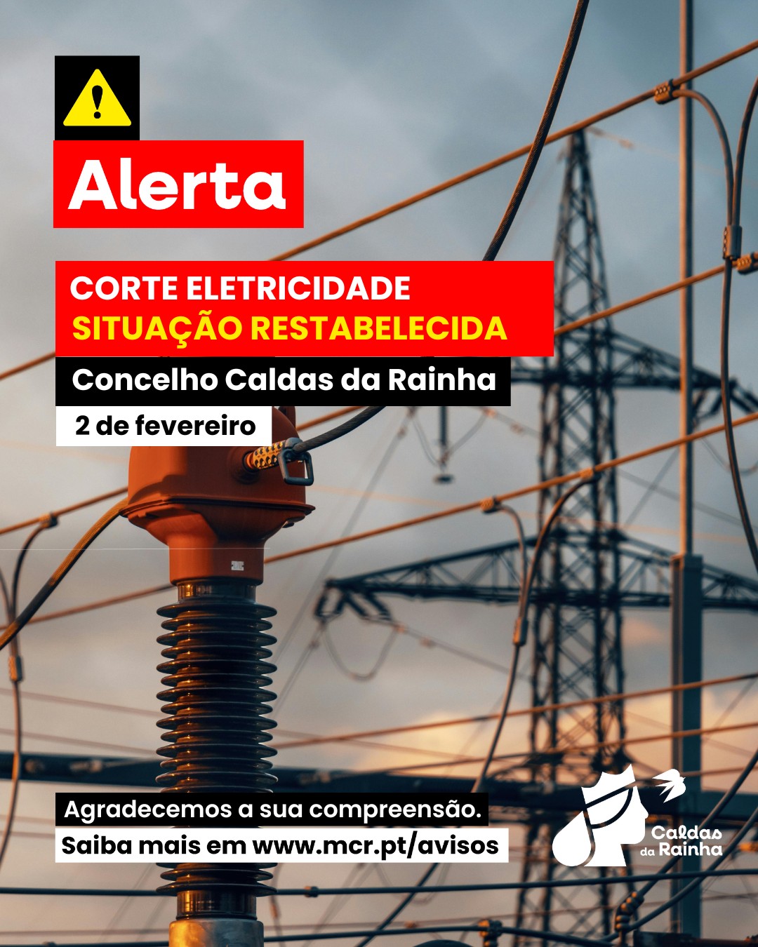 Situação elétrica regularizada nas Caldas