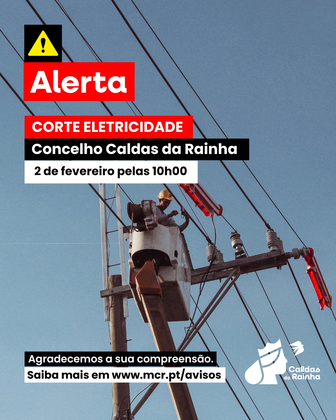 Corte de eletricidade nas Caldas