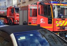 Incêndio urbano causa uma desalojada na Nazaré