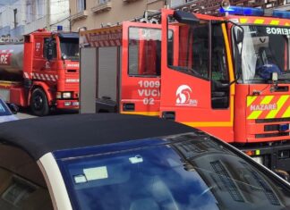 Incêndio urbano causa uma desalojada na Nazaré