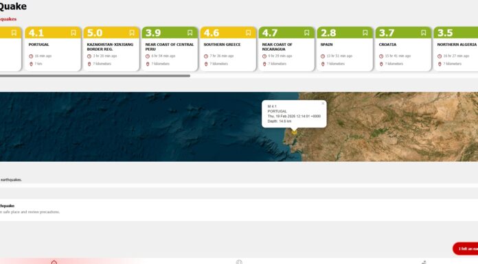 Sismo sentido nas Caldas