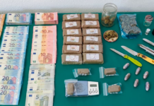 GNR apreendeu 8800 euros e 2770 doses de canábis