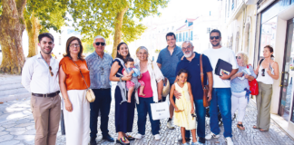 Cerâmica de Alcobaça nas montras do centro da cidade