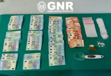 Detido por tráfico de droga nas Caldas tinha 6500 euros em dinheiro