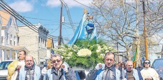 A santa que une a Serra do Bouro a Perth Amboy