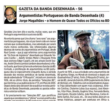 Jorge Magalhães – O Homem de Quase Todos os Ofícios na BD Gazeta das Caldas